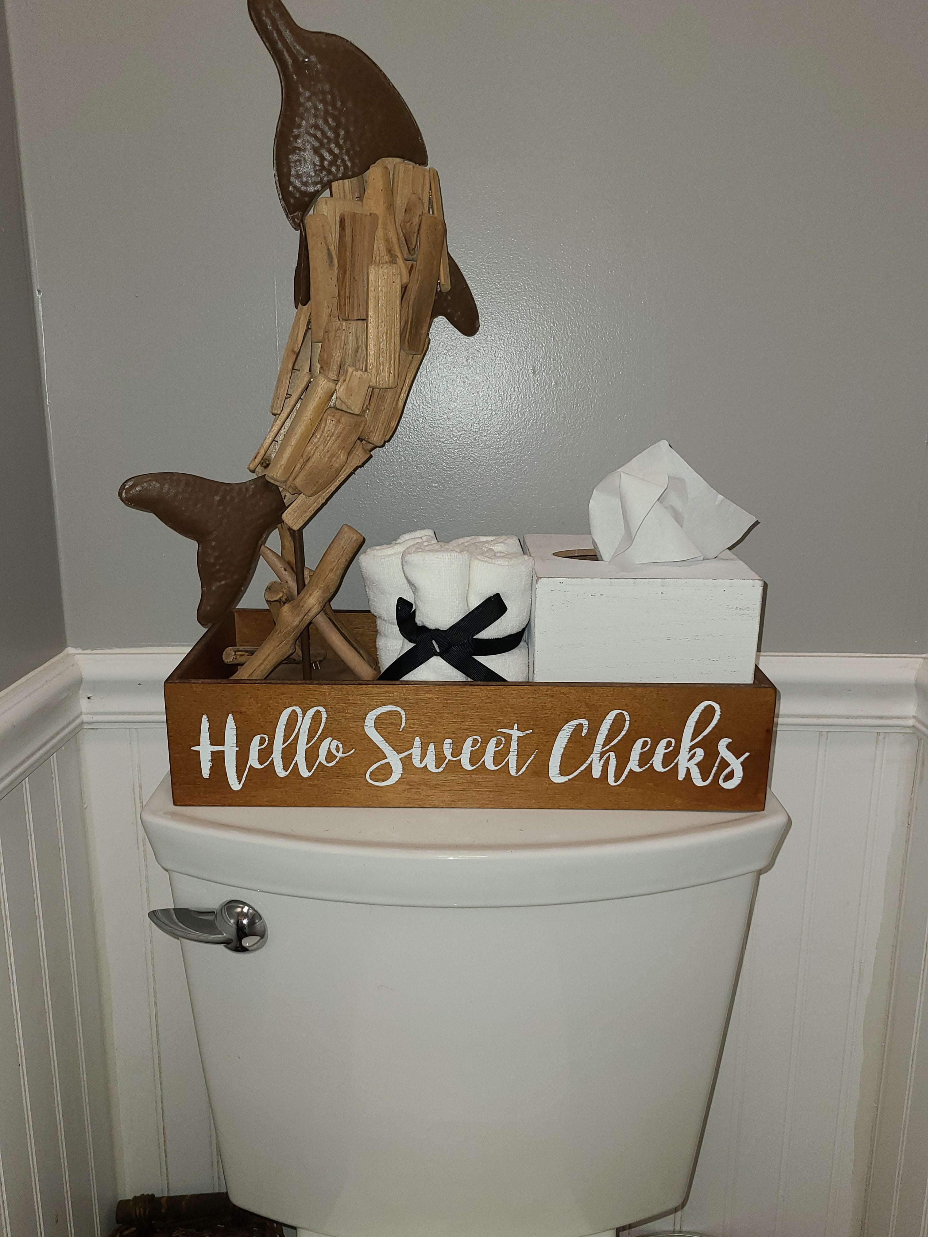 Hello Sweet Cheeks Toilet Topper Tray