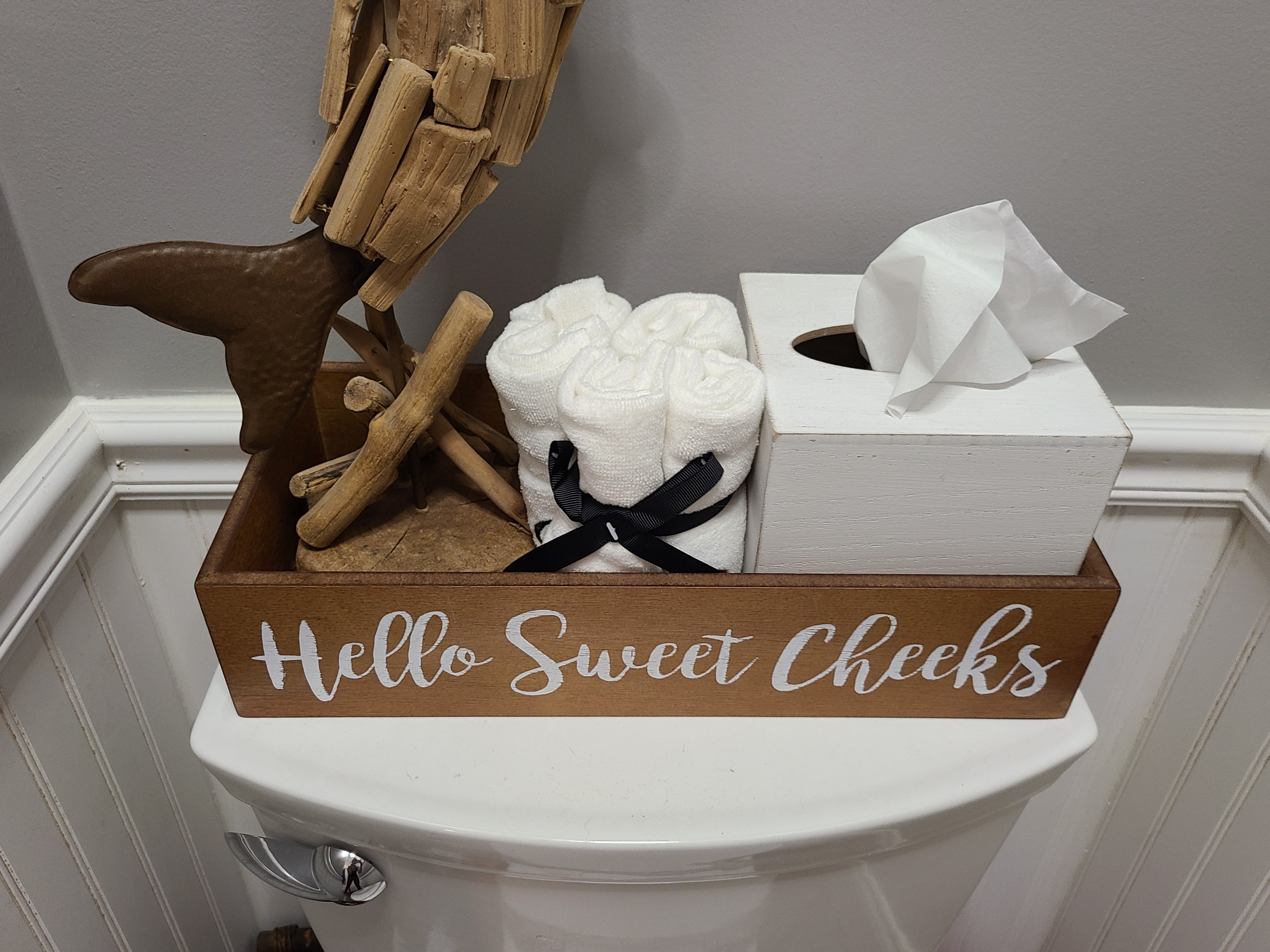 Hello Sweet Cheeks Toilet Topper Tray