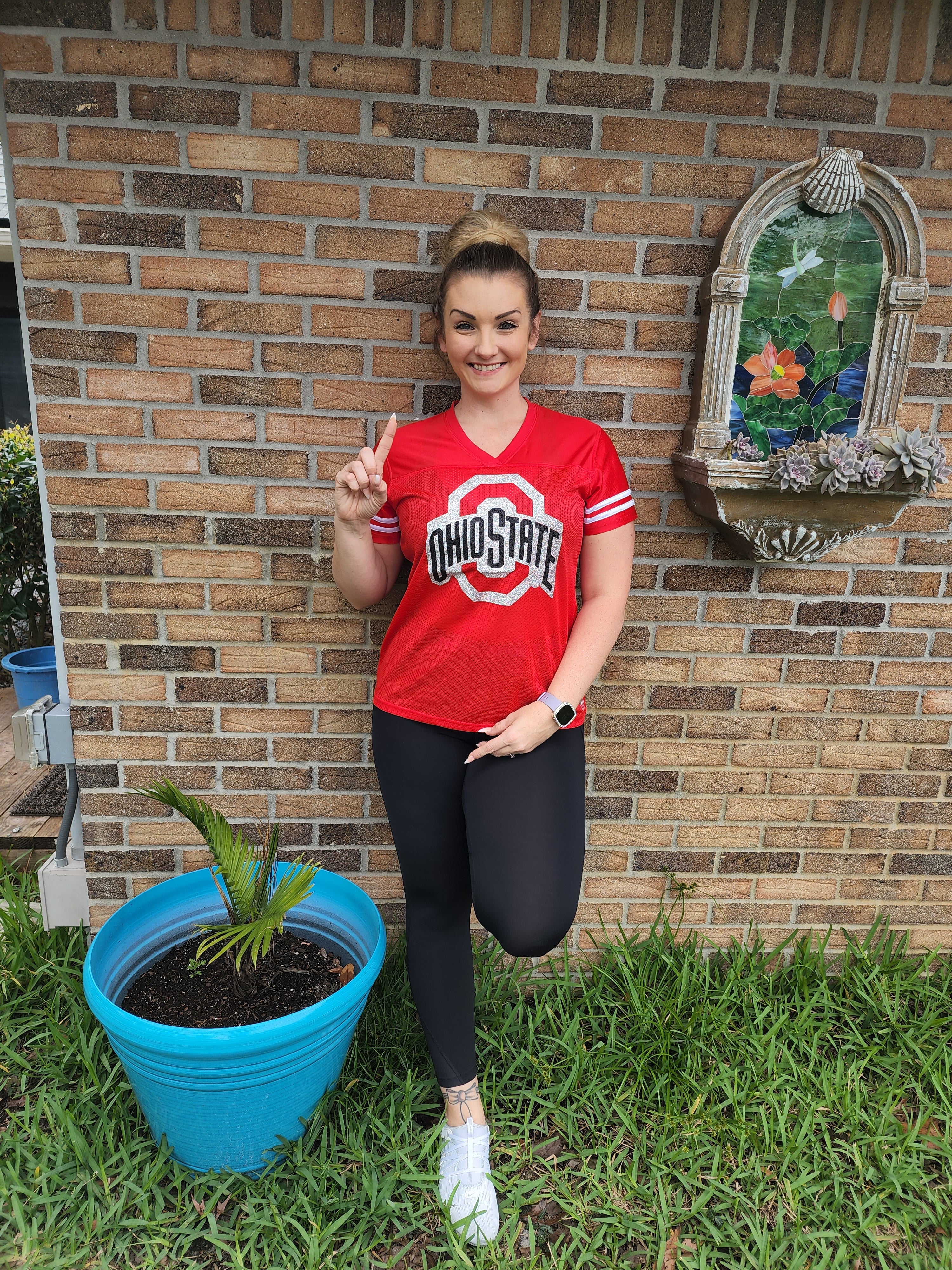 Ohio State Glitter Top
