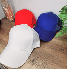 USA Customizable Chenille Letter Patch High Ponytail Cap