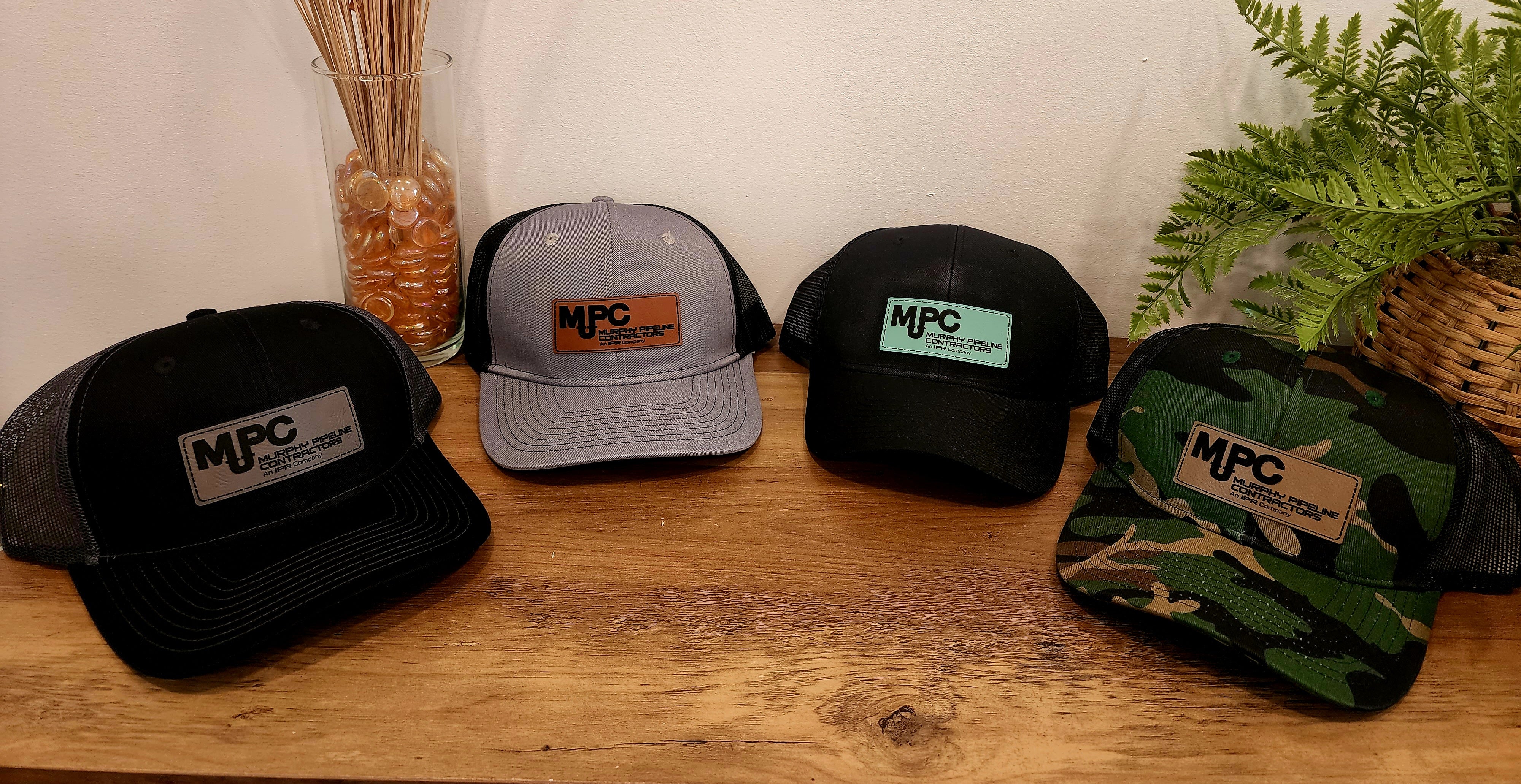 Custom Leather Patch Port Authority Snapback Trucker Cap