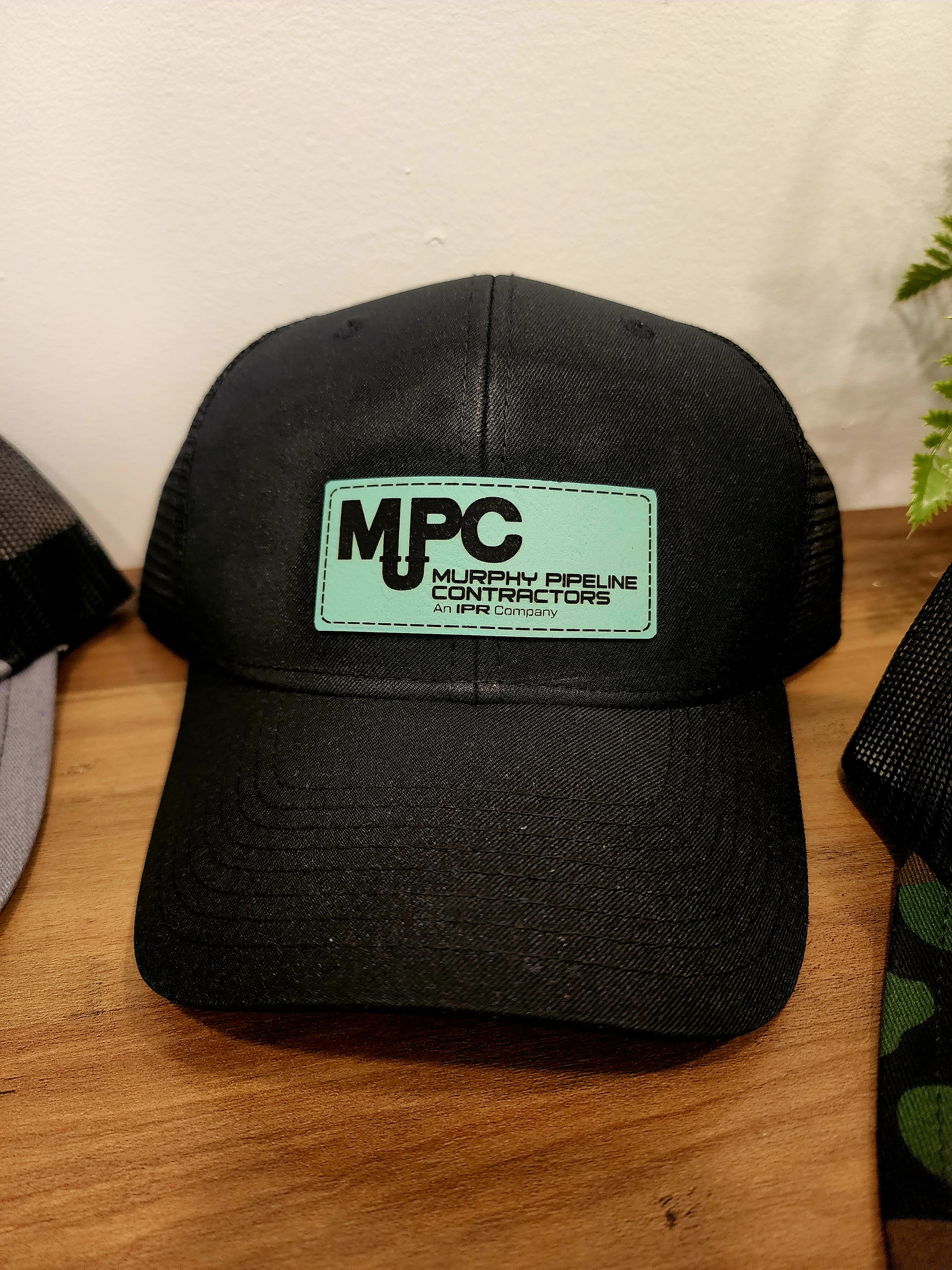 Custom Leather Patch Port Authority Snapback Trucker Cap