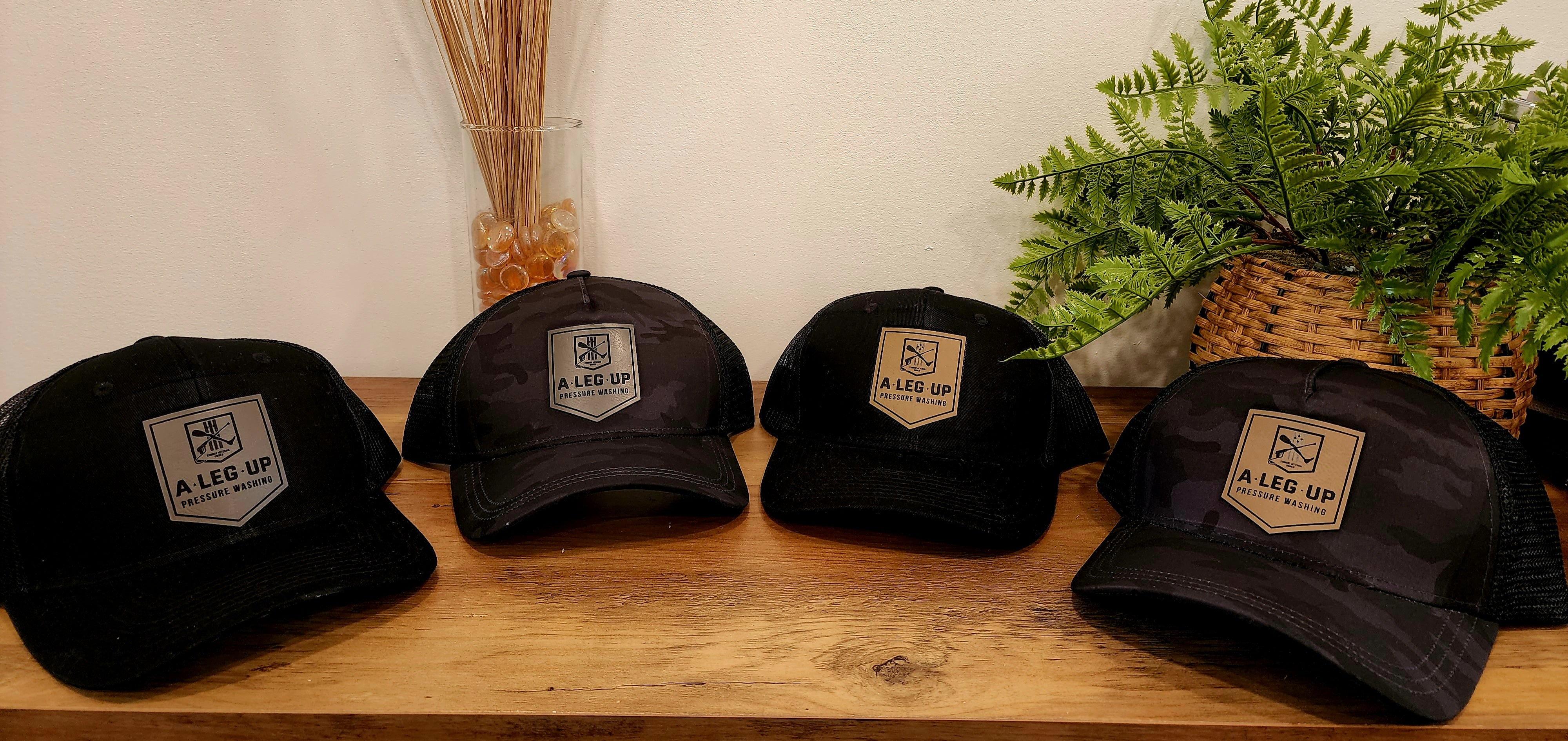 Custom Leather Patch Port Authority Snapback Trucker Cap