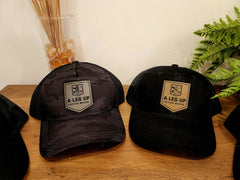 Custom Leather Patch Port Authority Snapback Trucker Cap