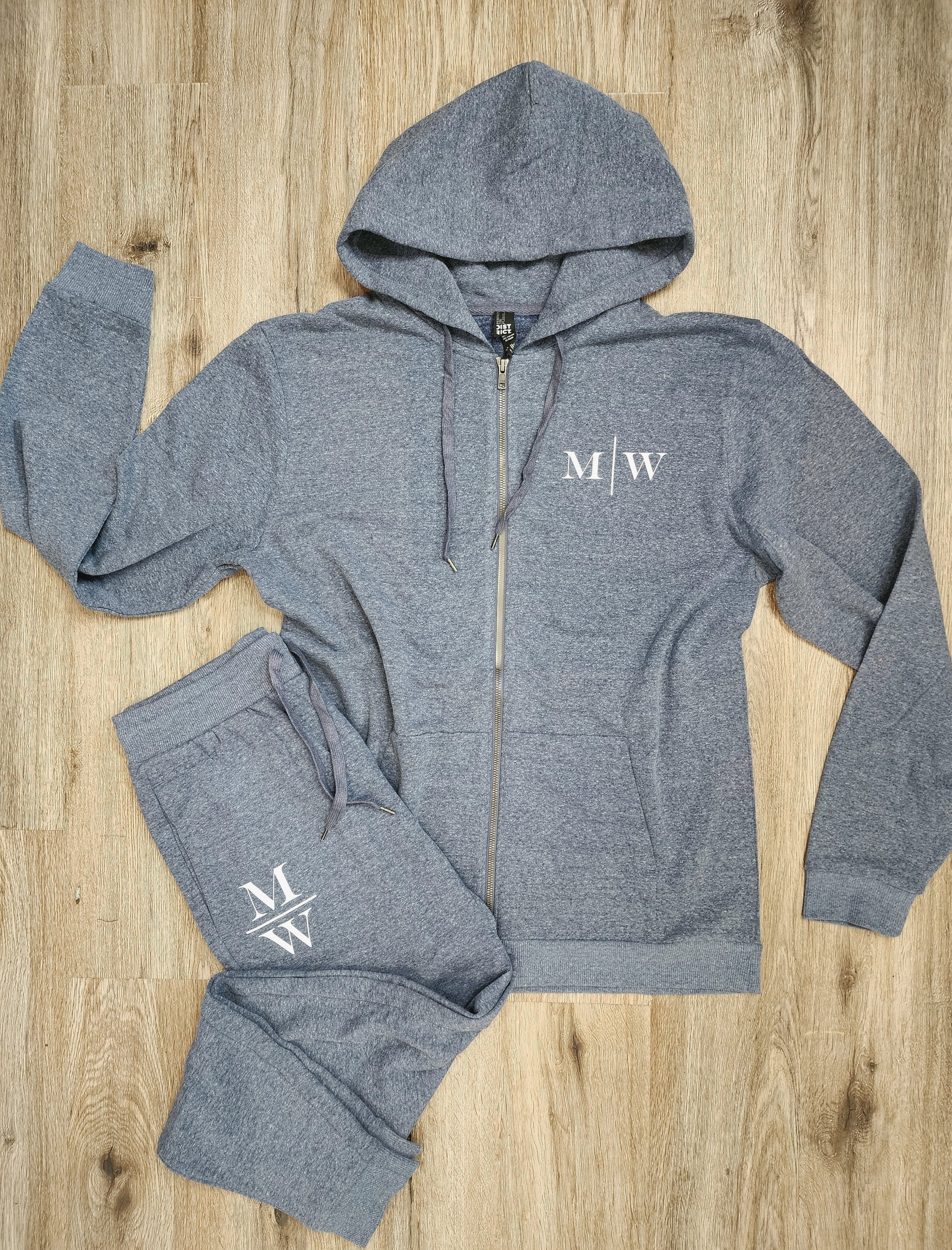 Monogrammed Sweatsuit Set - Heather Navy