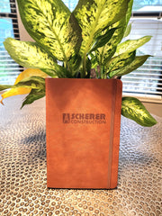 Branded Faux Leather Lined Executive Notebooks