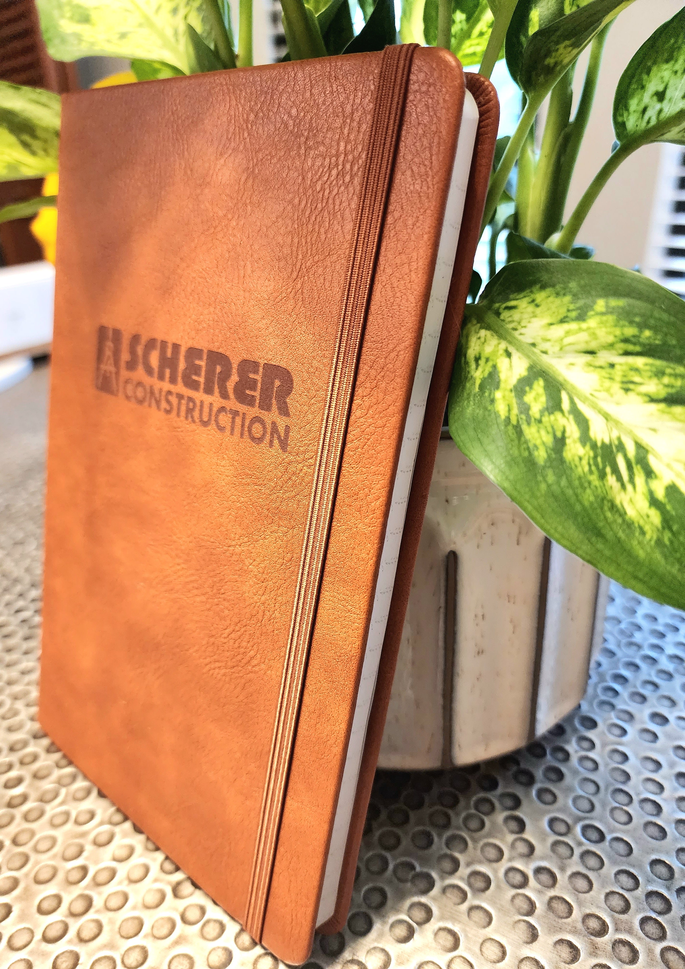 Branded Faux Leather Lined Executive Notebooks