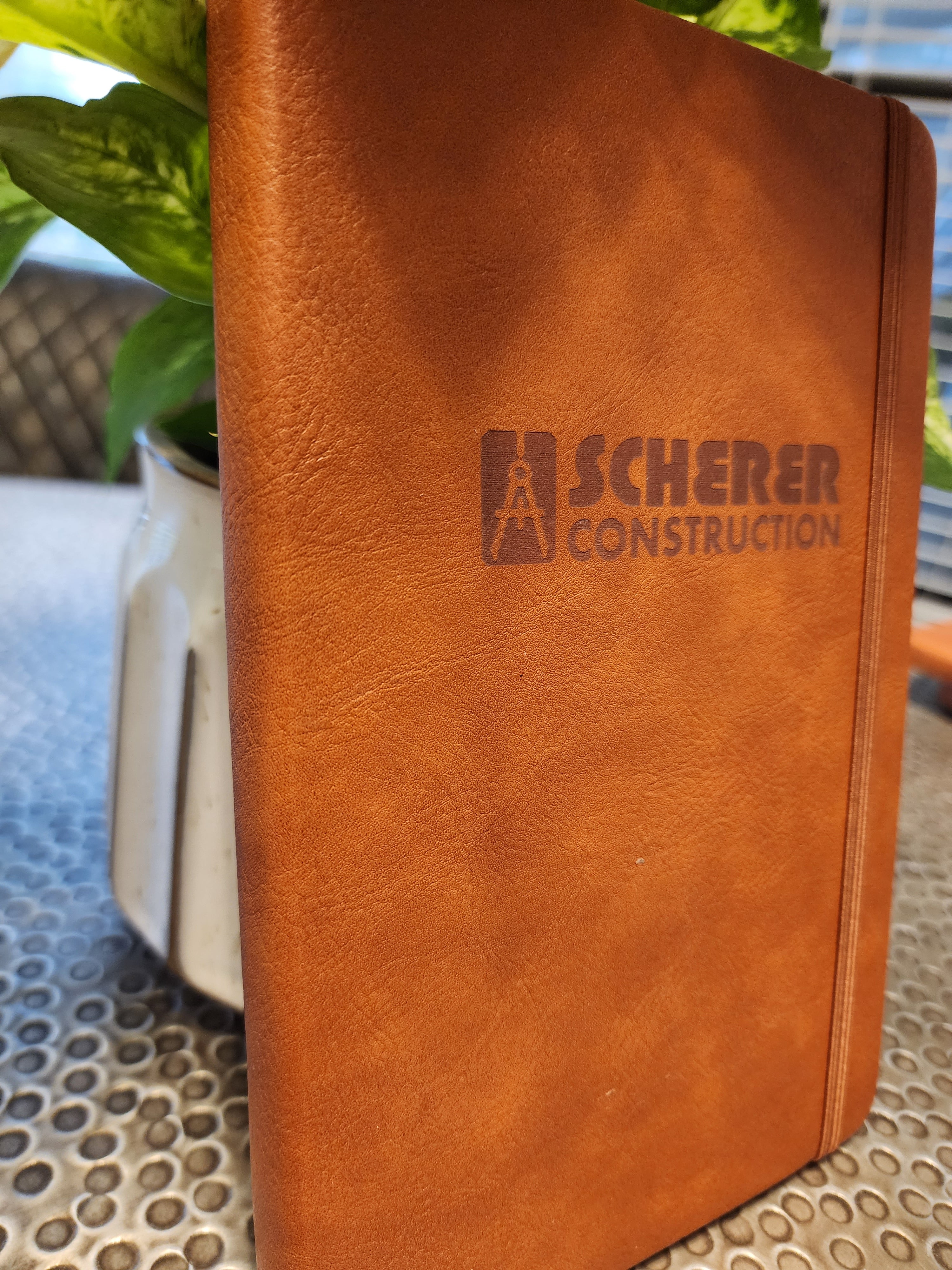 Branded Faux Leather Lined Executive Notebooks