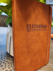 Branded Faux Leather Lined Executive Notebooks