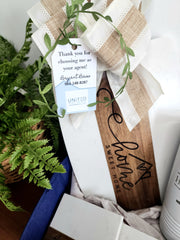 Custom Acopa Marble and Acacia Wood Cutting/Serving Board