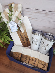 Custom Closing Gift Set- Acopa Marble and Acacia Wood