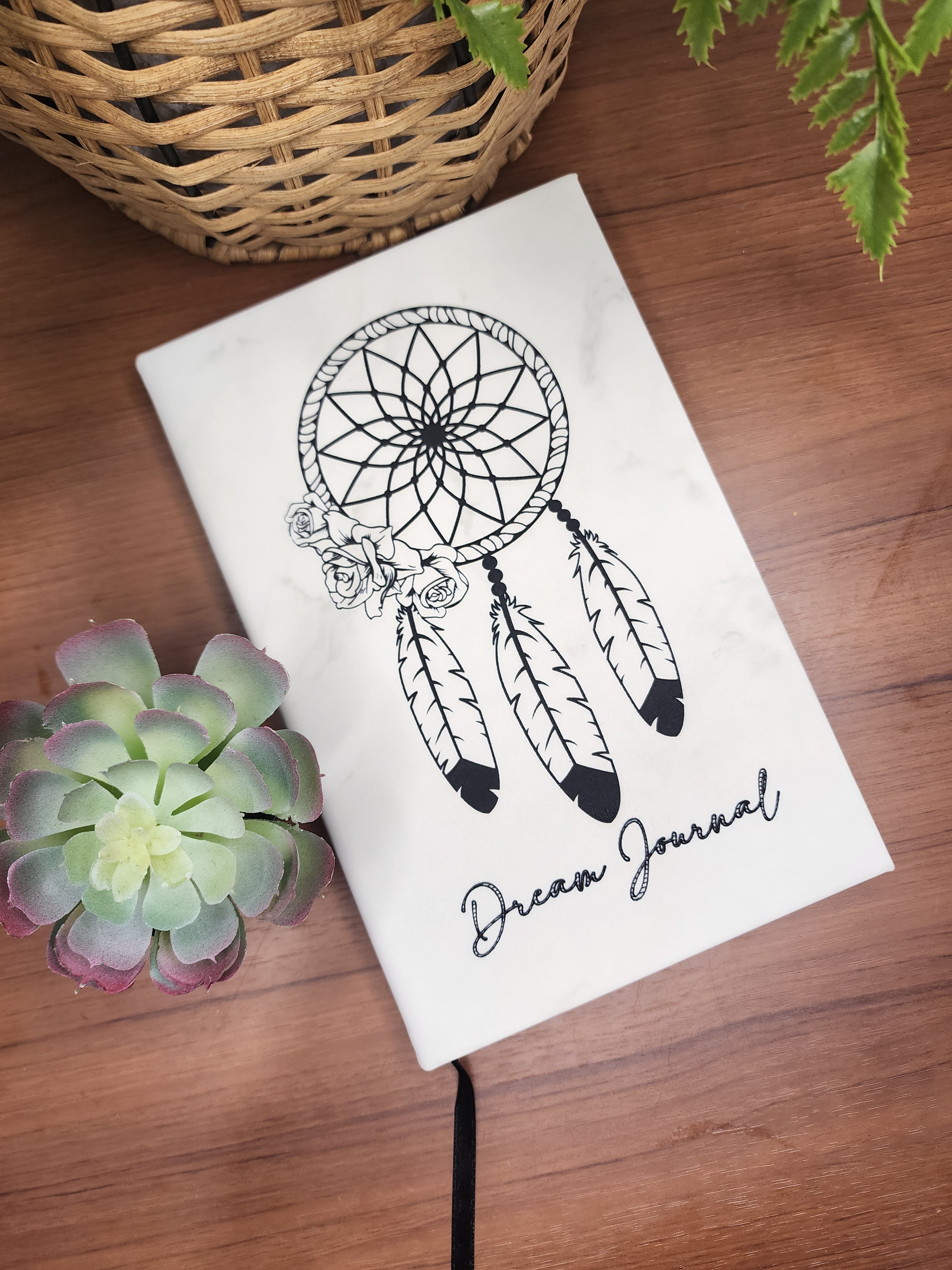 Marble Leatherette Dream Journal