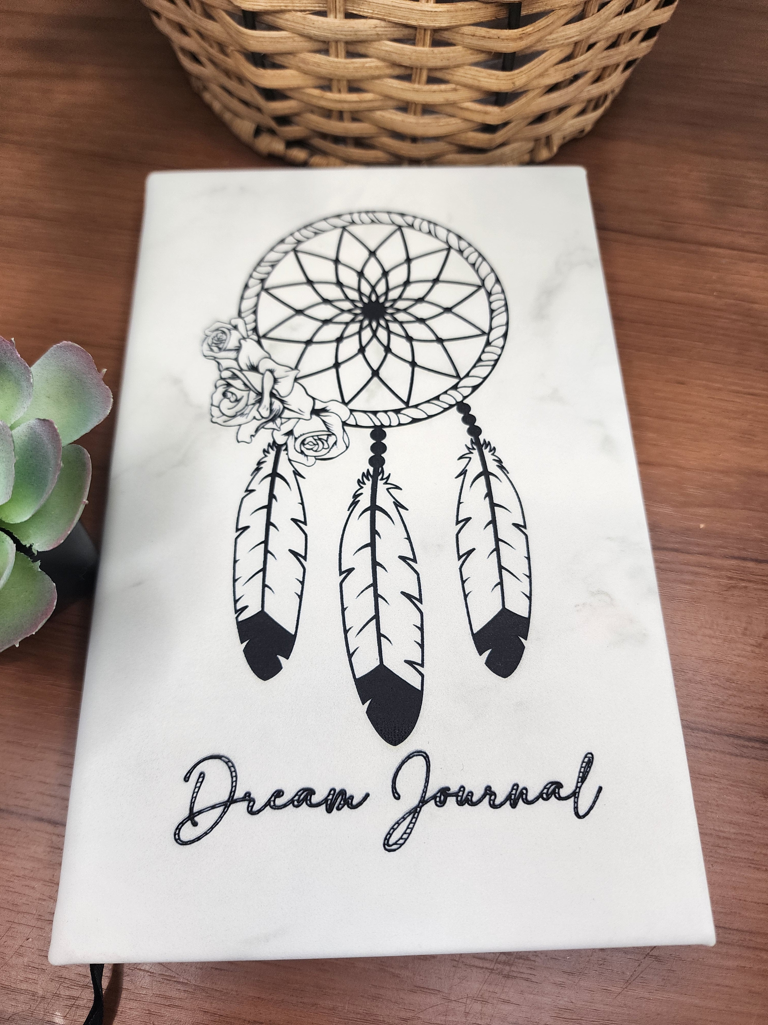 Marble Leatherette Dream Journal