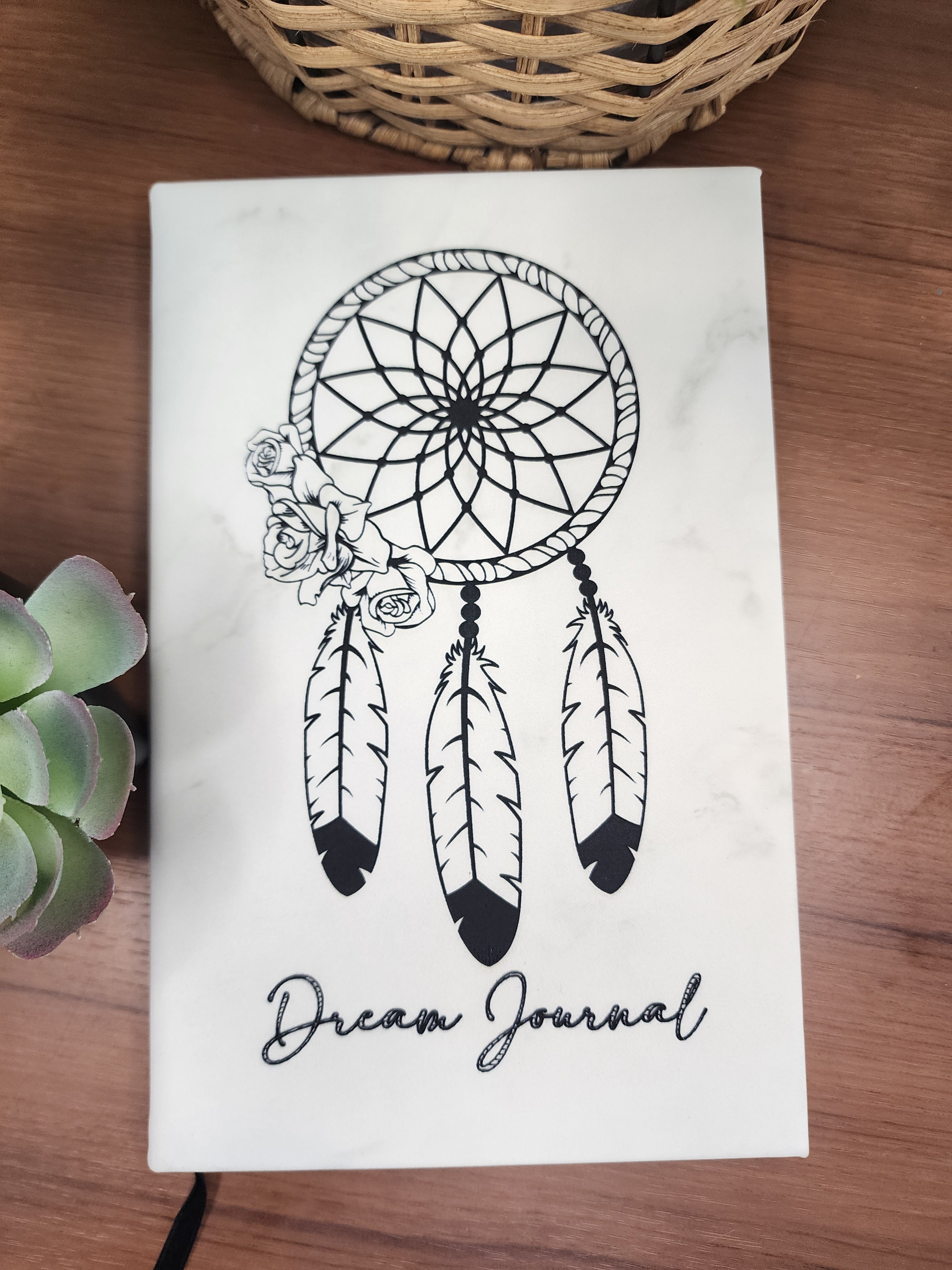 Marble Leatherette Dream Journal