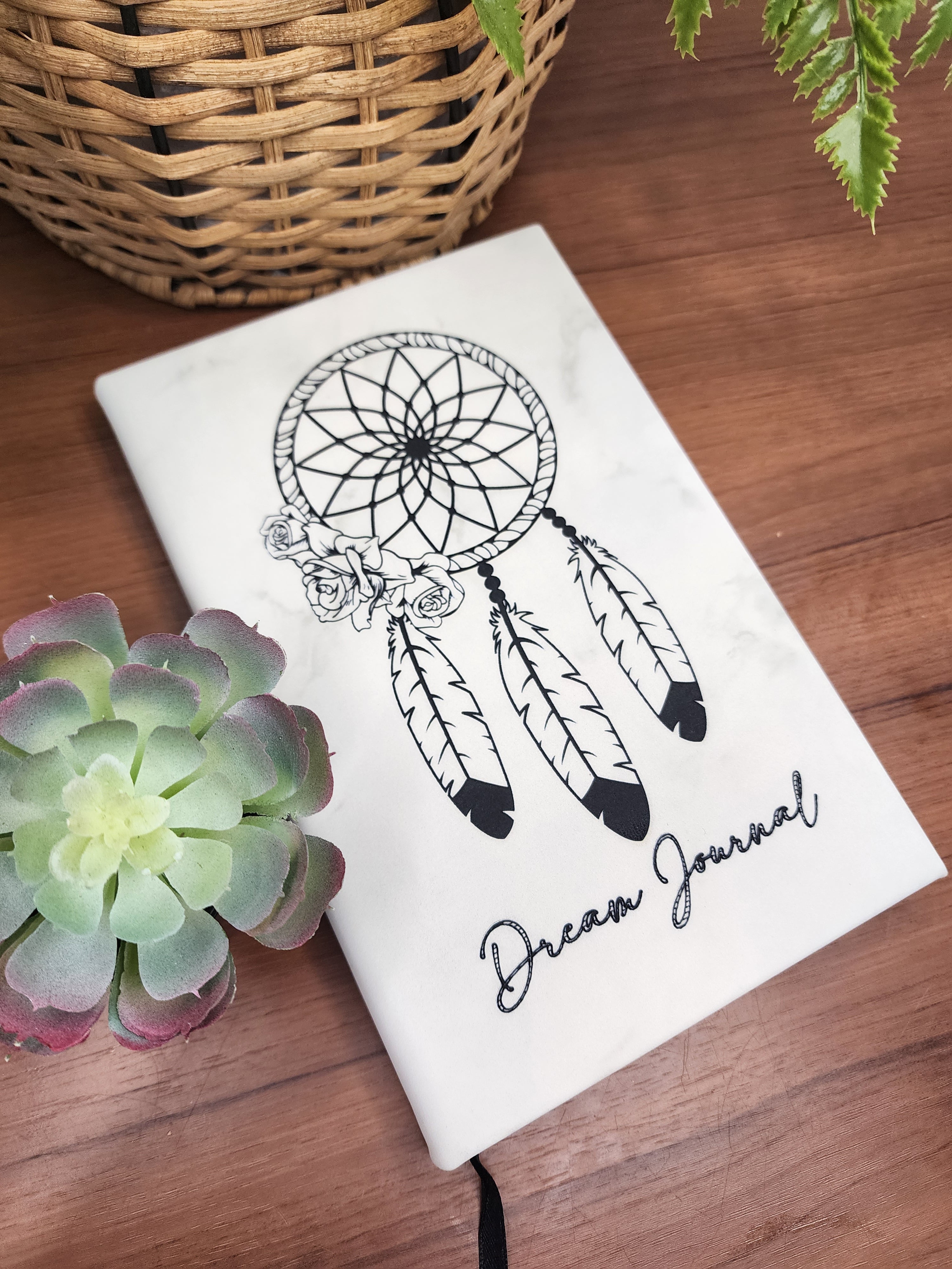 Marble Leatherette Dream Journal
