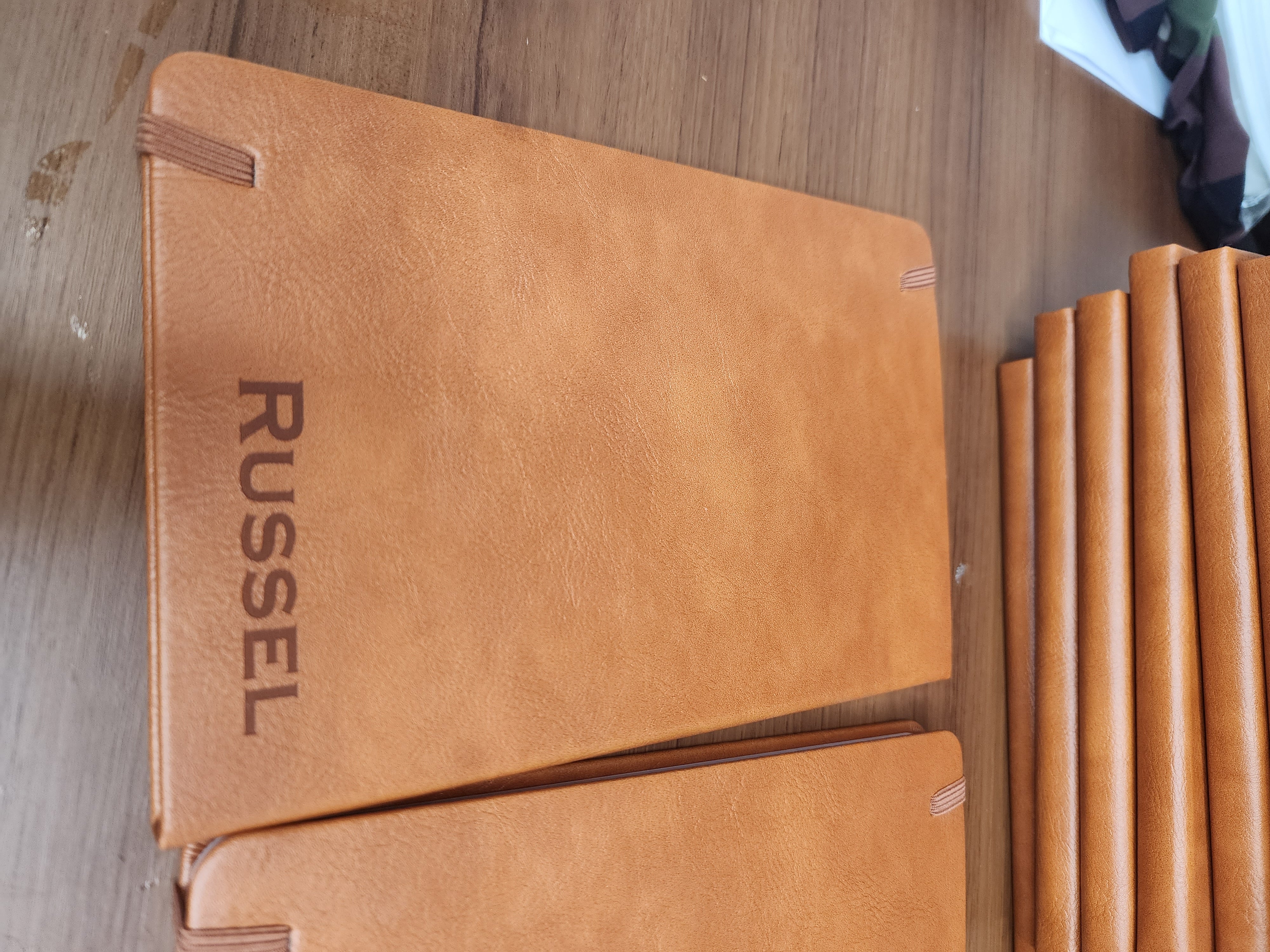 Branded Faux Leather Lined Executive Notebooks