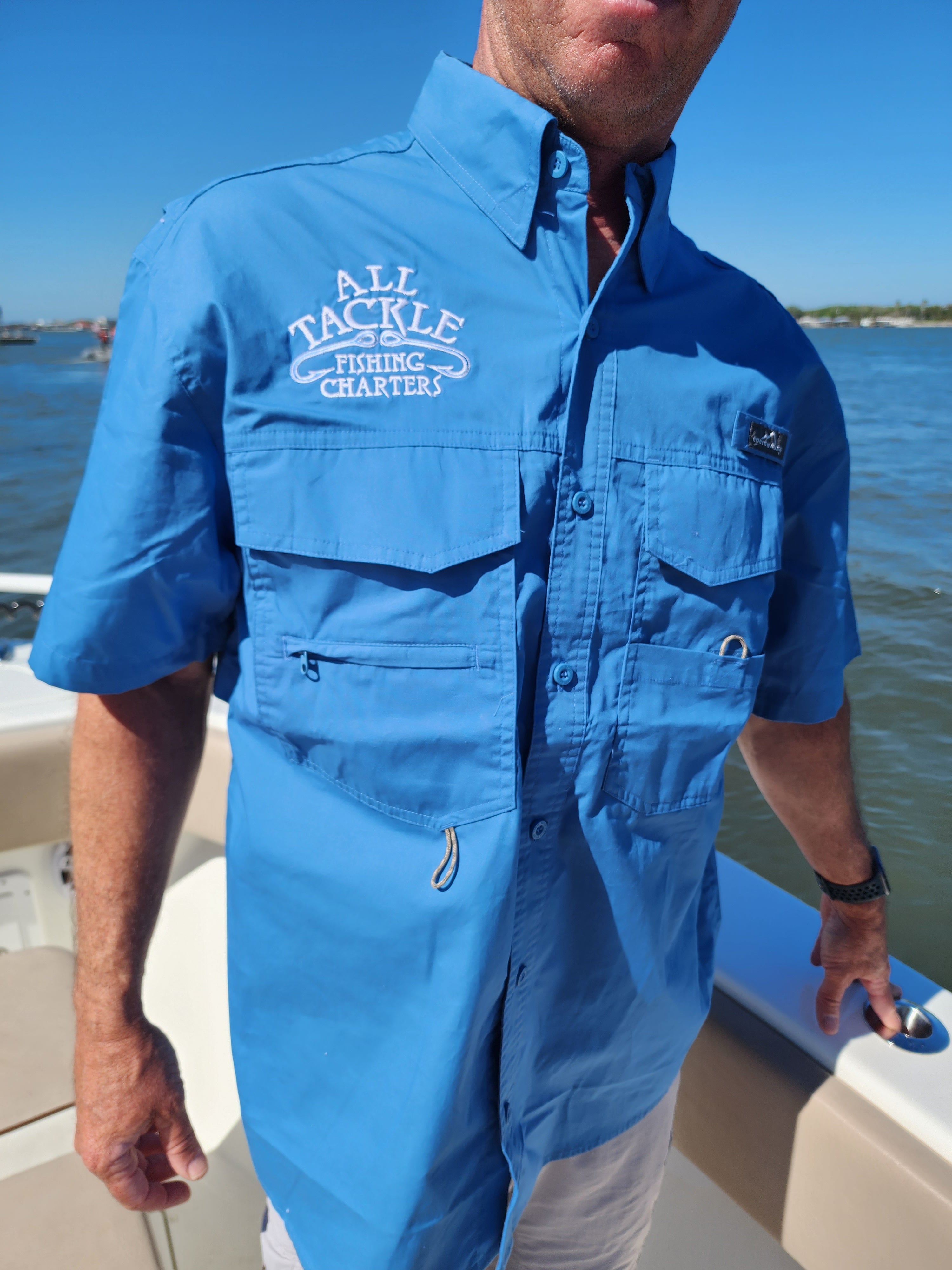 Custom Embroidered Eddie Bauer Fishing Shirts - Short Sleeve