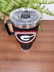 30 oz Rhinestone Georgia Bulldogs Yeti Rambler Travel Cup