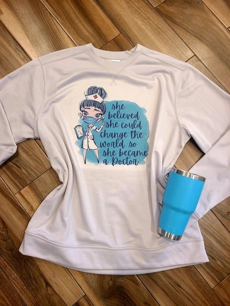 She Believed She Could Change the World So She Became A Doctor Shirt / Nurse Shirt / Medical School tee / Medical School Grad / Doctor Gift