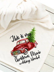 This is my Christmas Movie Watching Red Truck Plush Blanket