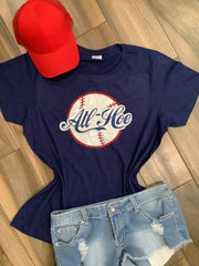 ATL Hoe Glitter Baseball Top