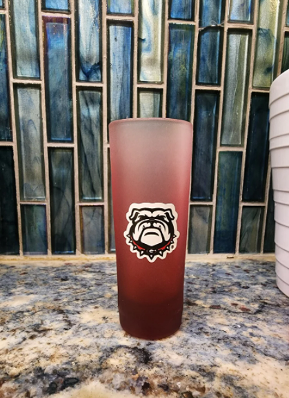Customizable Ombré Red Georgia Shot Glasses