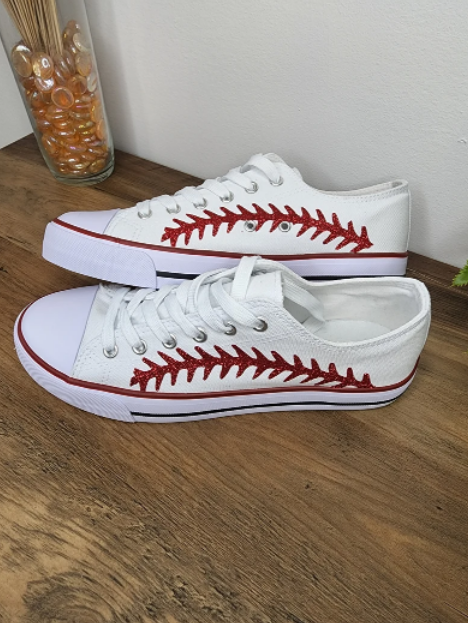 Glitter Baseball Low Top Sneakers