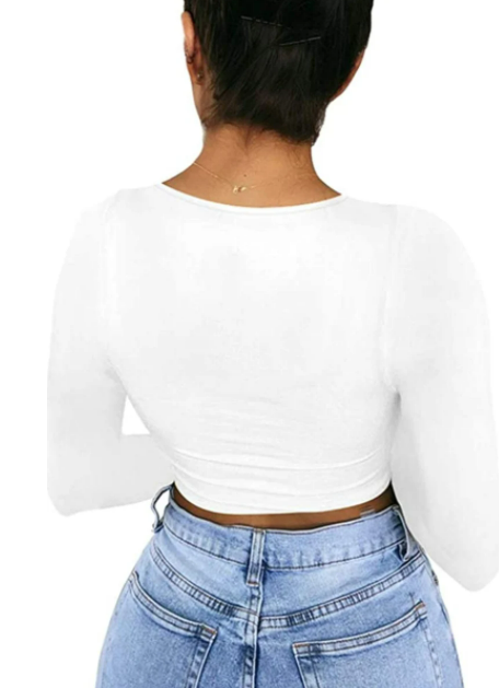 Fuck Them Kids Grinch Funny Christmas Long Sleeve Crop Top