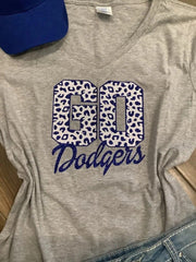 Los Angeles Leopard Print Glitter Shirt