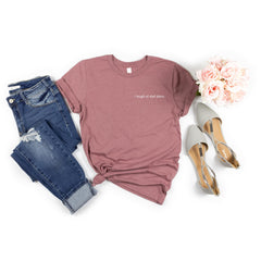 I Laugh at Dad Jokes Pocket Logo Shirt