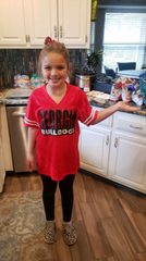 Red Georgia Bulldogs Stacked Shirt