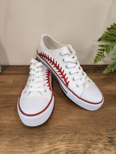 Glitter Baseball Low Top Sneakers