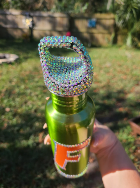 Rhinestone Florida Gators Steel Insulated Water Bottle with Lid