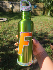 Rhinestone Florida Gators Steel Insulated Water Bottle with Lid