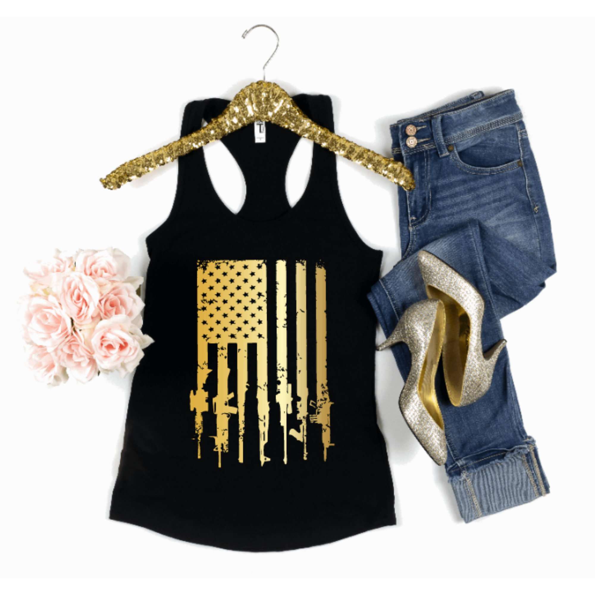 American Flag Rifle Shirt