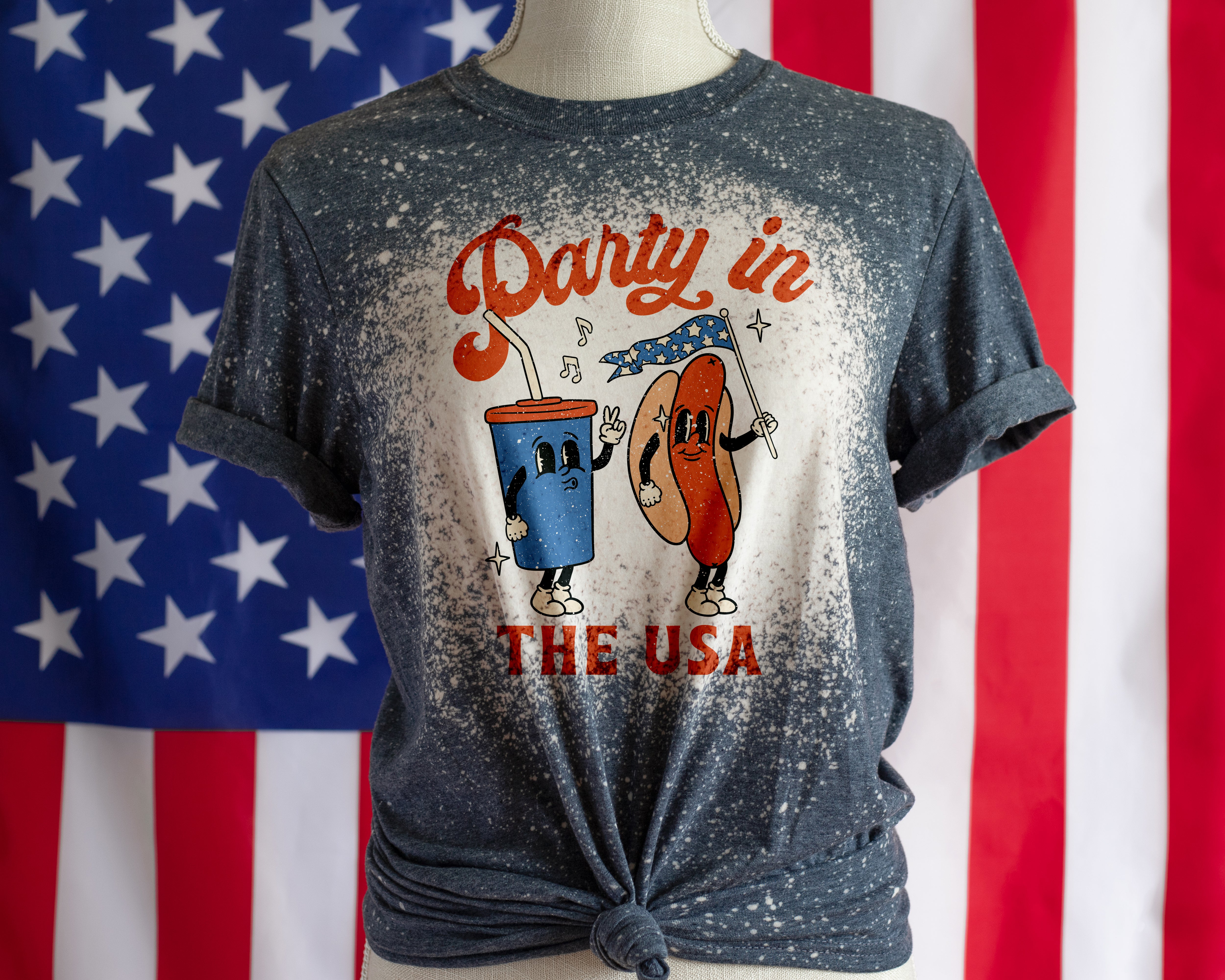 Bleached Party in the USA Shirt