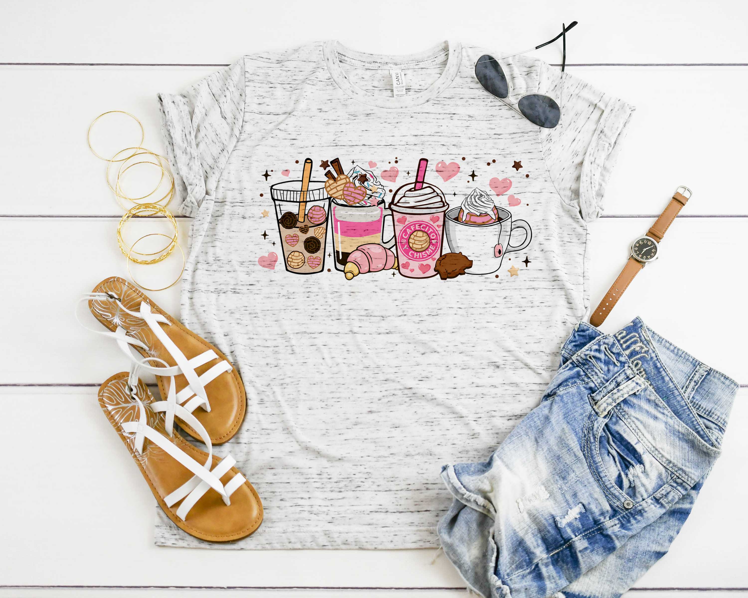 Cafecito y Chisme Marbled Shirt
