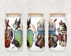 Disney Villians Beer Can Glass Tumbler