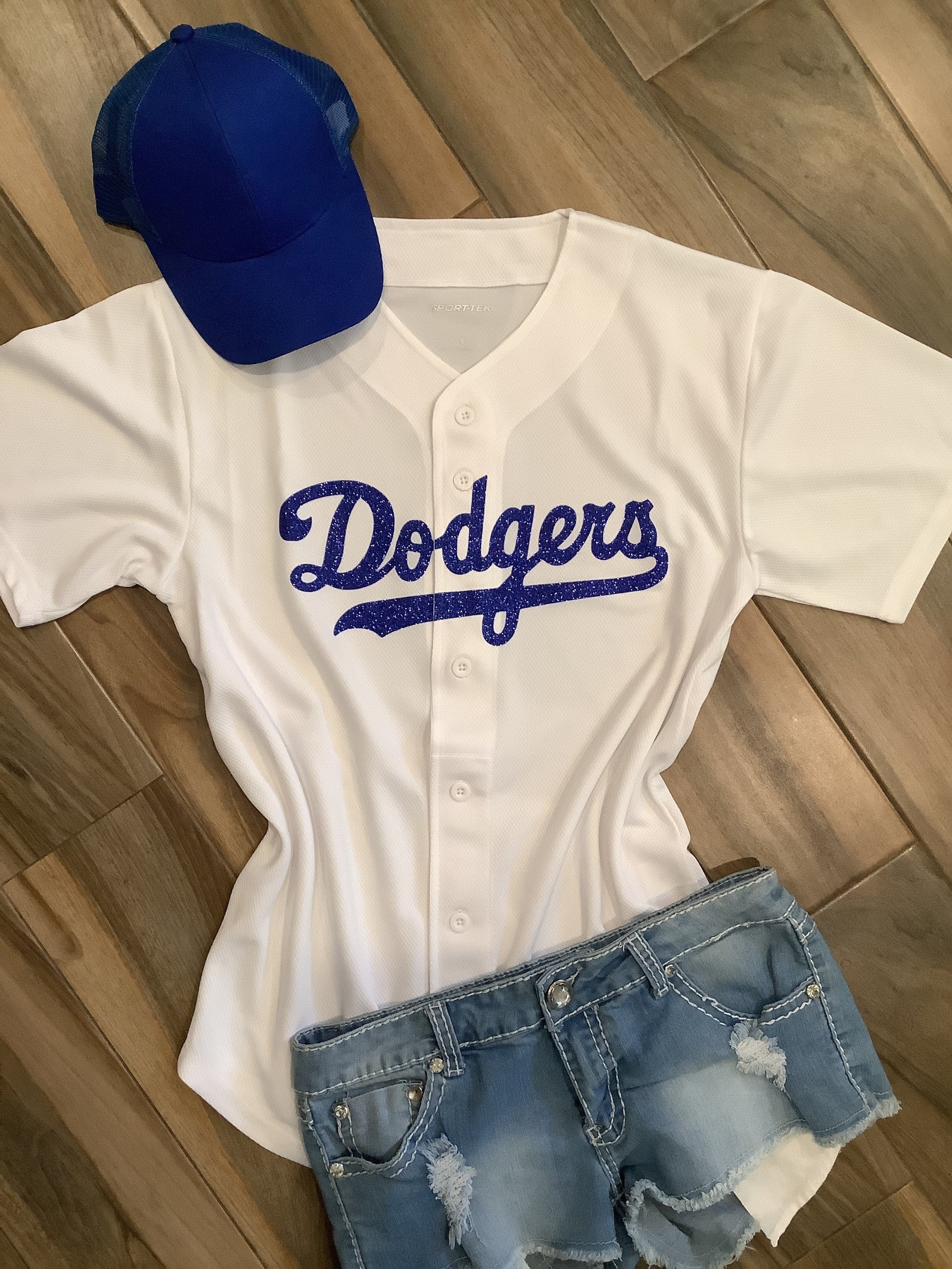 LA Dodgers Inspired Baseball Jersey - White