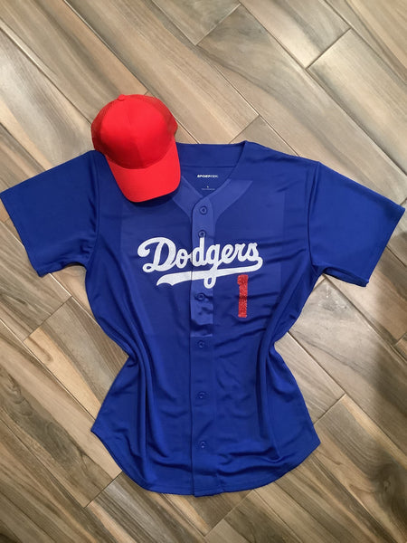 Majestic Los Angeles LA Dodgers Blue MLB Baseball Jersey Sz XL ?