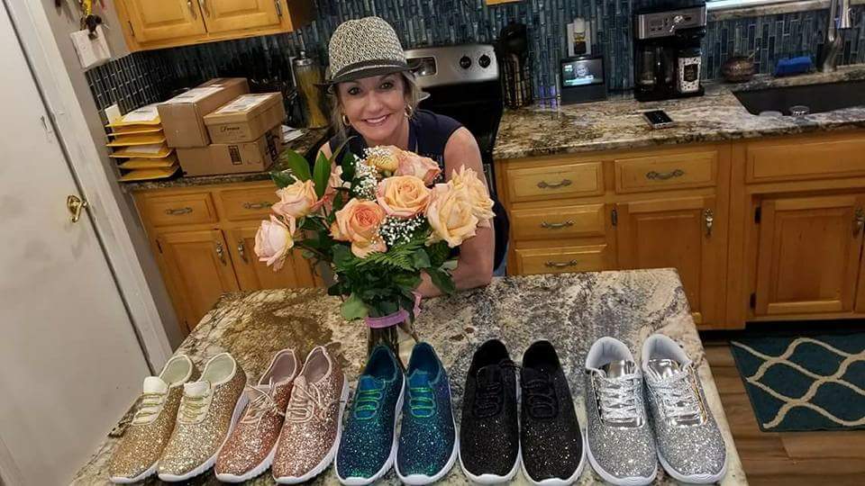 Black Glitter Glam Sneakers