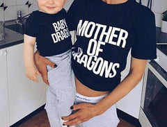 Mother of Dragons and Baby Dragon Shirt Set