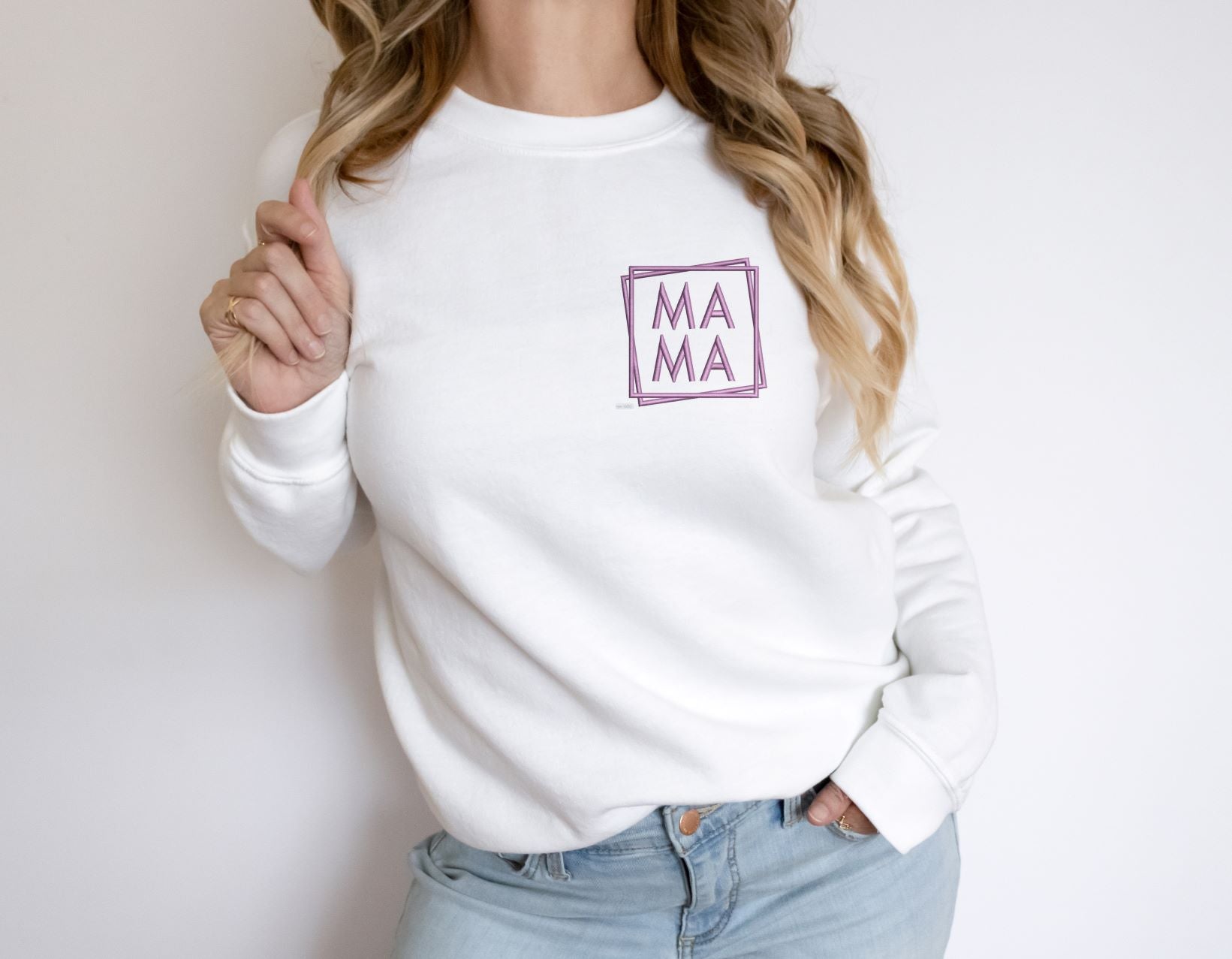 Embroidered Mama Top