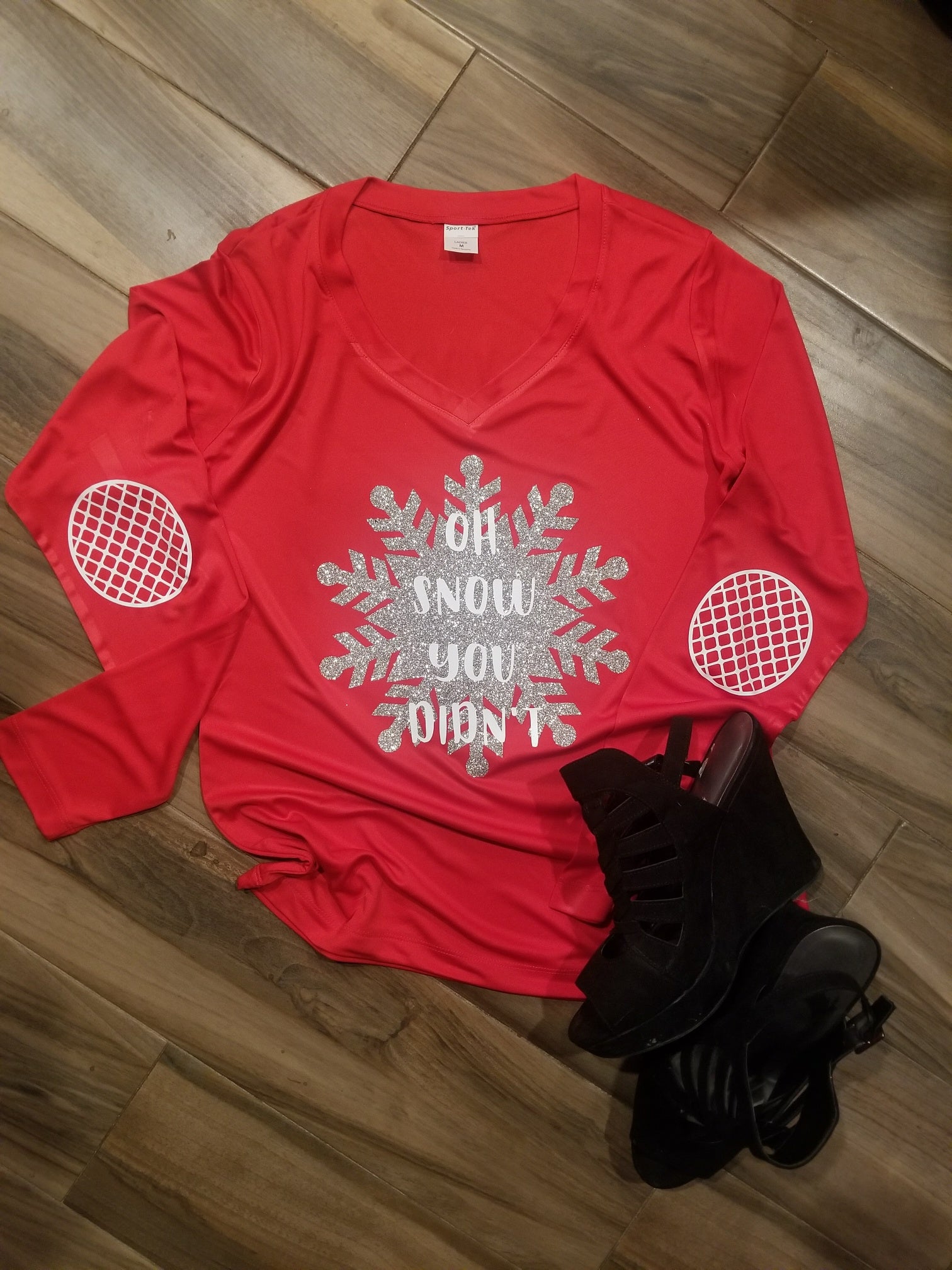 Oh Snow You Didn't Elbow Patch Tee