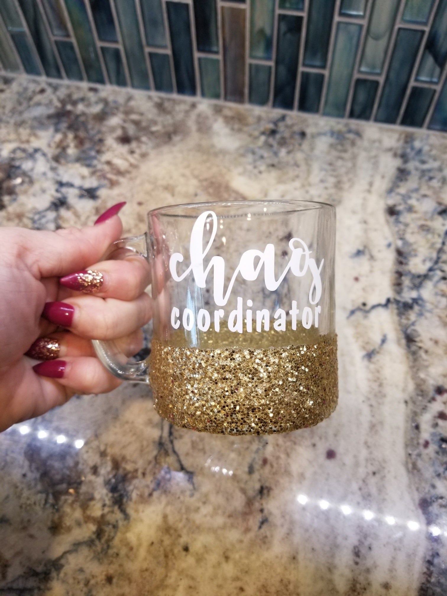Chaos Coordinator Glitter Coffee Mug