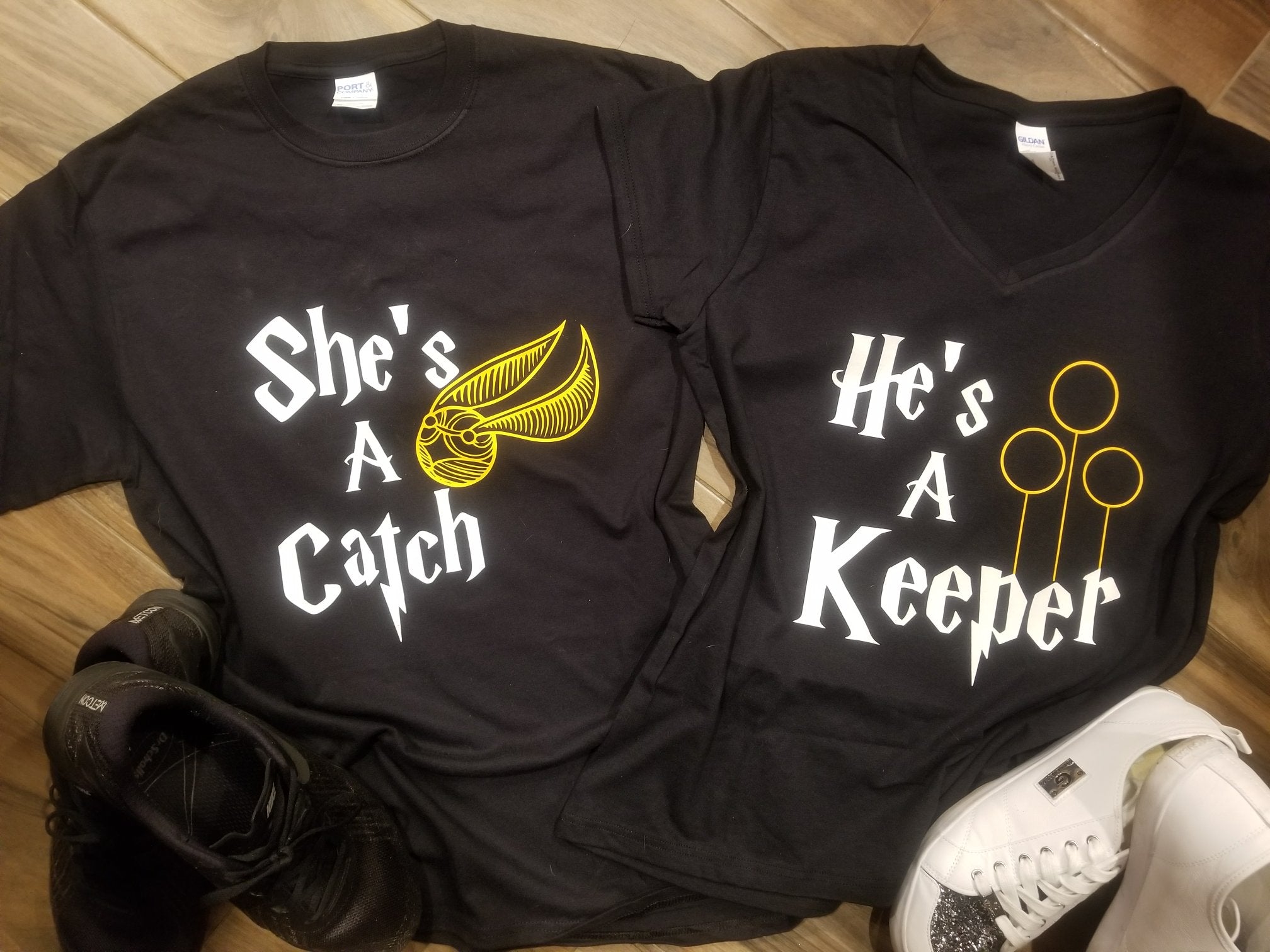 She’s a Catch He’s a Keeper Matching Harry Potter Shirts