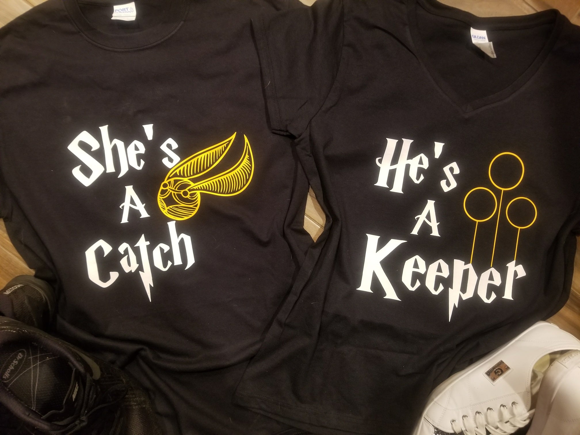 She’s a Catch He’s a Keeper Matching Harry Potter Shirts