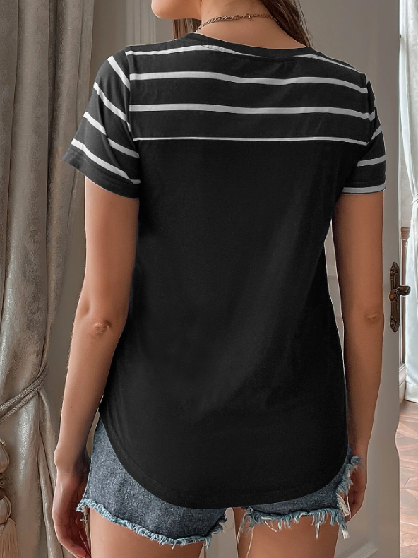 Monogrammed Striped Pocket Tee