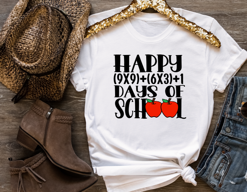 Happy 100 Days of School Math Equation Shirt