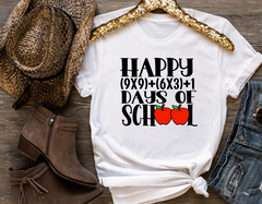 Happy 100 Days of School Math Equation Shirt